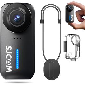 SJCAM C110Plus Magnetic Combo(Senza memoria), Mini body cam, 4K Pocket Action Cam, FOV 170°, POV portatile, Stabilizzazione a 6 assi, Impermeabile, Indossabile, Microfono integrato per vlogging, Nero