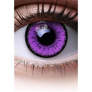 MeralenS Lenti a Contatto Colorate Purple Flower Viola - Heroes Of Cosplay - ideali per Manga Anime Sharingan Halloween - Lenti giornaliere - 1 Coppia senza correzione