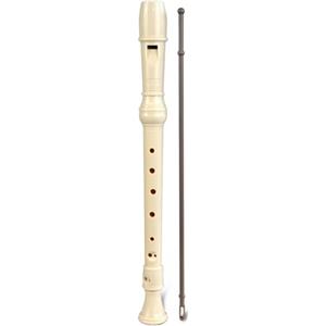 Bontempi - GermanTouchFlute - Flauto Dolce, 32,7x3,2x3,2 cm | con Diteggiatura Tedesca, Colore Avorio, con Custodia in PVC