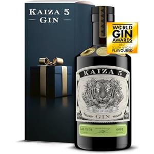 KAIZA 5 GIN - 0,5 l - 43% | Il pluripremiato gin premium del Sudafrica/Città del Capo | Occhi di tigre brillanti | Fresco, morbido ed esotico con ribes nero e pompelmo | PRESENT