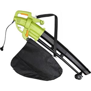 EGLEMTEK Aspirafoglie Soffiatore Elettrico Da Giardino 3 in 1 Aspiratore Trituratore Soffia Foglie 3000 W 270 Km/h Con Sacca Raccolta Da 45 L Rotelle e Tracolla Manutenzione Giardino Spazi Esterni Cortile