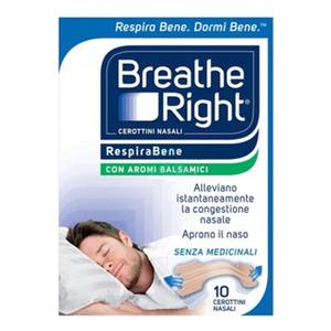 Breathe Right Cerottini Nasali Balsamici - Sollievo Immediato dalla Congestione Nasale, 10 Pezzi