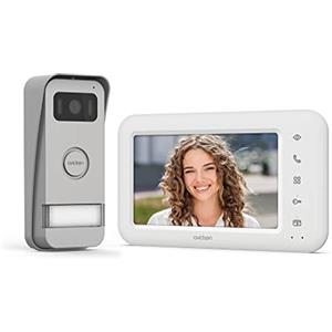 Avidsen Videocitofono Elia Avidsen a colori 7 pollici LCD, 2 fili eco-progettato, controllo apertura del cancello,