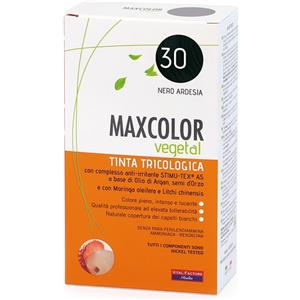VITAL FACTORS MaxColor Vegetal Tinta Tricologica 30 Nero Ardesia 140 ml - Ipoallergenica e Naturale