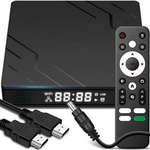 Retoo TV Box Android 13 Smart 4K Bluetooth 5.0 2GB 16GB Soporta TV HDMI Dual Band WiFi Telecomando Formati video Avi Rm Rmvb Ts Vob Mkv Mov ISO wmv asf flv dat mpg mpeg Mp4 Nero
