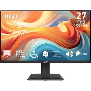 msi PRO MP273 E14A Monitor PC 27 FHD, 1920x1080 IPS, 144Hz, 1ms, HDR Ready, AMD FreeSync, Eye Care, Altoparlanti Integrati, HDMI 2.0, DP 1.2a, D-Sub, Inclinabile, Montaggio VESA, Nero