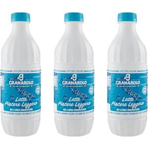 Generico 3X Confezione Per Granarolo Latte UHT Piacere Leggero Parzialmente Scremato, 100% Italiano, 1,6% di Grassi, 1 Litro, Confezione da 3 bottiglie