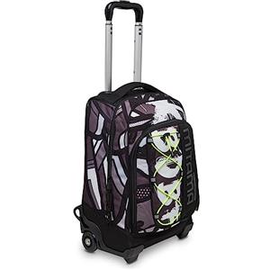 Mitama Trolley Scuola - DR.TROLLEY #BDBF - SPARAY, Nero - Zaino Doppio Scomparto Impermeabile - Spallacci a Scomparsa - Trolley Viaggio Bambino, Bagaglio a Mano