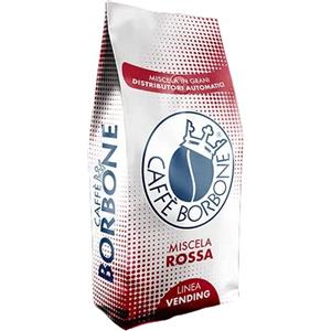 Caffè Borbone Miscela Rossa - Caffè in grani 1 kg, gusto intenso e carica di energia
