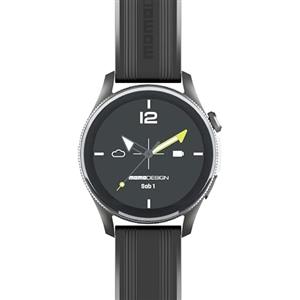 MOMO Design - Smartwatch ZERO 1.43" - Display AMOLED - Cassa in alluminio - Chiamate Bluetooth e monitoraggio salute - Impermeabile e resistente alla polvere - Funziona con App MD TIME - Nero