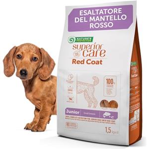 Nature's Protection Superior Care Crocchette Cani ad Alto Contenuto Proteico - Cibo per Cani Junior dal Pelo Fulvo - Ipoallergenico, con Salmone e Omega 3 e 6 - Taglie Piccole (1,5 kg)