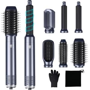 OKWRAP Air Styler & Spazzola Asciugacapelli 6 in 1 Spazzola Asciugacapelli Multifunzione 6 IN 1 Asciugacapelli Air Styler Con Spazzola Lisciante Ferro Arricciacapelli ad aria Calda, Styling
