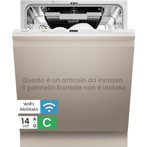 COMFEE' CDWPB1415P(S)-W-EU Lavastoviglie da Incasso con 14 coperti, 8 Programmi, di avviamento ritardato, Funzione di Mezzo Carico, cloud wash, Asciugatura Extra - Inox