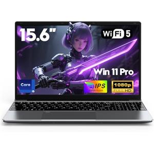 FUNYET Computer Portatile,2026 Laptop PC da 15,6 pollici 2026, 16 GB di RAM, SSD da 512 GB, Core i5 6200U Portatil, IPS FHD 1920 * 1080 Notebook, 5000 mAh,Tastiera retroilluminata, apertura a 180°