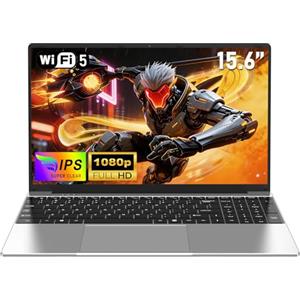 NAIKLULU 15.6 Pollici Pc Portatile 2026, Processore i5 6200U (2,3 a 2,8 GHz), 16GB RAM 512GB SSD Computer Portatile Laptop, Tastiera Completa Retroilluminata, Tipo-C, FHD 1920x1080P