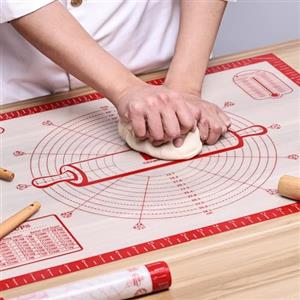 KitchenRaku Spianatoia per Impastare 51×71 cm, Tappetino Silicone per Impastare Antiscivolo, Tappetino Silicone Cucina Riutilizzabile