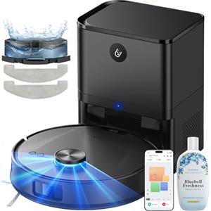 Ultenic T20Pro Robot Aspirapolvere Lavapavimenti con Mappatura 10000Pa, 200Min, Autosvuotamento 3.5L, Navigazione LiDAR Rilevamento Ostacoli, Aspirapolvere Robot Lavapavimenti con Controllo App/Alexa