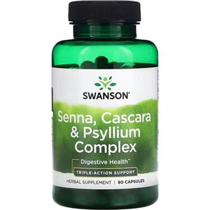 Swanson Complesso di Senna, Cascara e Psillio - 90 Capsule per il Benessere Digerente
