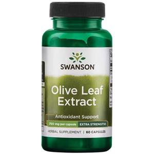 Swanson Estratto di Foglie di Olivo 750mg - 60 Capsule, Supporta Salute Immunitaria e Cardiovascolare