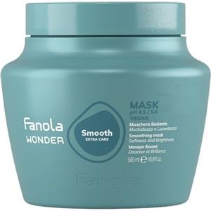 FANOLA Wonder Smooth Maschera Lisciante 500 ml - Con Olio di Cotone e Burro di Cacao, Effetto Districante e Ammorbidente