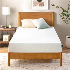 Zinus Materasso Singolo 80x190 cm Memory Foam Infusa Con Tè Verde - Altezza 20 cm - Media Rigidità - Certificato OEKO-TEX - Materasso Ortopedico Ventilato e Anti-Umidità