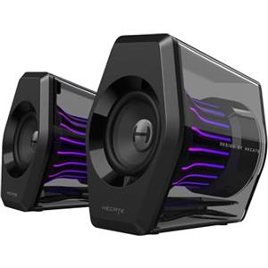 Edifier G2000 Pro Casse Gaming 2.0 RGB da 32W RMS / 64W Picco, Sincronizzazione Luci TempoFlow™ a 270°, Suono Surround Virtuale 7.1 - Bluetooth 5.4 / USB-C/AUX per PC, PS5 (Nero)