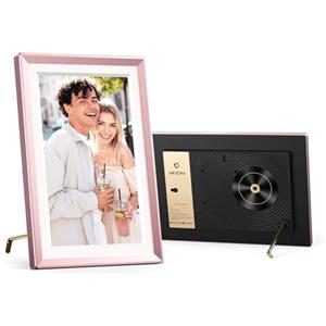 ARZOPA Cornice Digitale WiFi 10,1'' con Cloud 0 Illimitato, Cornice in Metallo Rosa Oro, Touch IPS, 32GB Integrati, Auto-Rotazione, Condivisione da App, Regalo per Famiglia - D10 Oro Rosa