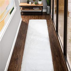 ORINOVA Tappeto Camera da Letto Bianco 60x300 cm Salotto Corridoio Morbido Tappeto Lavabile Moderno