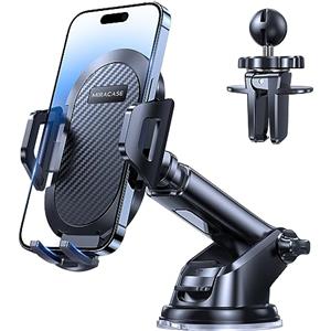 Miracase Porta Cellulare Auto, [Livello Militare Aspirazione Affidabile] Supproto Telefono Auto Universale, Per il Cruscotto & Bocchette di Aerazione E Parabrezza Adatto a Tutti Smartphone