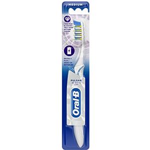 Oral-B - Spazzolino manuale Pulsar 3D bianco Luxe con batteria