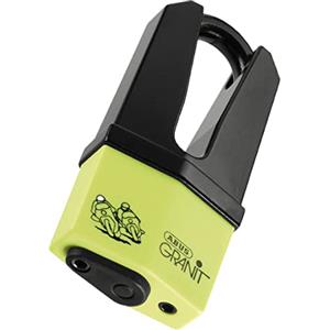 ABUS Granit Quick 37/60 - Bloccadisco meccanico giallo per moto con arco in acciaio da 11 mm