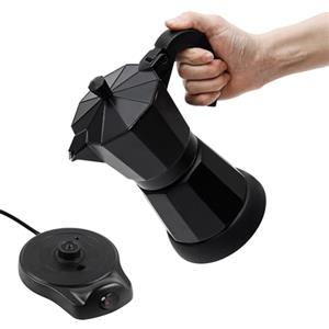 SanBouSi Caffettiera elettrica per caffè da campeggio e moka per 6 tazze (300 ml)