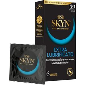 SKYN Elite Extra Lub - Preservativi Senza Lattice in Poliisoprene - Ultra Sottili e Extra Lubrificati, 6 Pezzi