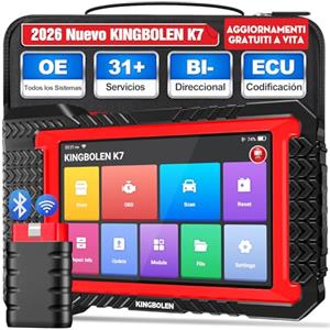 KINGBOLEN K7 OBD2 auto diagnostica: strumento di scansione bidirezionale 2026 con codifica ECU, 31 + reset, FCA, Test attivo, Scanner diagnostico auto per tutti i sistemi,Aggiornamenti a vita
