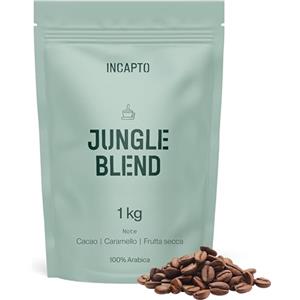 Incapto Caffè in Grani Jungle Blend 1kg | Miscela di Origini - Guatemala, Brasile e Perù | Arabica 100% | Specialty Coffee 80 punti SCA | Tostatura Naturale e Artigianale