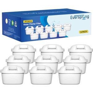 EVERSPRING Filtro per bollitore Compatibile Con Brita Maxtra+, Maxtra Plus, Mavea, Anna Duomax, 9 pezzi