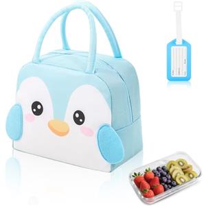 Aucuu Borsa Termica, Borsa per il Pranzo, per Bambini, Piccola Borse Termica per Viaggi, Mini Borse Frigo Pieghevole e Impermeabile Interno in Alluminio