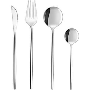 Bestdin set posate 6 persone, 24 pezzi set di posate, posate acciaio inox con coltelli, forchette, cucchiai, lavabili in lavastoviglie