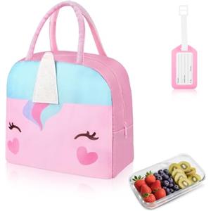 Aucuu Borsa Termica, Borsa per il Pranzo, per Bambini, Piccola Borse Termica per Viaggi, Mini Borse Frigo Pieghevole e Impermeabile Interno in Alluminio