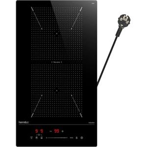 Hermitlux Piano cottura a induzione Flexzone, 30 cm, montaggio con 9 livelli di potenza e funzione booster 3500 W