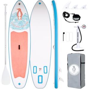Tuxedo Sailor SUP Gonfiabile Adulti 320 cm Stand Up Paddle Board, Tavola da SUP Paddle Board con Accessori, Tavola Gonfiabile 2 Posti (Light Pink)