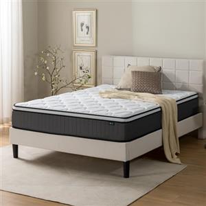 Zinus Materasso Matrimoniale 160x190 cm - Altezza 25 cm - Materasso a Molle Insacchettate a Media Rigidità con Schiuma ad Alta Densità - Certificato OEKO-TEX - Comfort Ergonomico