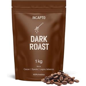 Incapto Caffè in Grani di Specialità 1kg | Dark Roast Brasile 100% Arabica - Massima Caffeina| Tostatura Oscuro e Naturale | Finca Minas Gerais, Fazindas| Espresso Forte