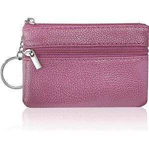 Aucuu Portafoglio in Pelle Donna Mini con Portamonete e Portachiavi