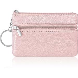 Aucuu Portafoglio in Pelle Donna, Mini Portamonete Con Portachiavi
