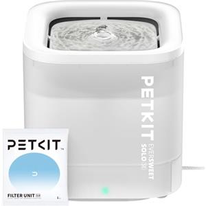 PETKIT CYBERTAIL Fontanella per Gatti, Pompa dell'Acqua Senza Fili,25dB Silenziosa,Fontanella per Cani,3.0 Aggiornare l'elemento Filtrante,1.8 L（Non Base Wireless）