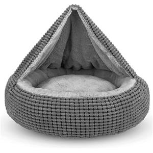 JoeJoy Cuccia per cani di taglia media, rotonda, con coperta lavabile, soffice, 66 x 66 x 15 cm