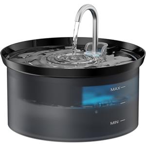 BMDSAE Fontanella per Gatti: Fontana per Gatto d'acqua per Animali Domestici con Pompa Ultra Silenziosa, Filtro a Carbone Attivo Mantenendo l'acqua Pulita, Capacità 2,5L, Design del Rubinetto