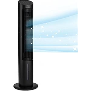 KLARSTEIN Condizionatore Portatile 5in1, Climatizzatore Portatile Senza Tubo, Raffrescatore d'Aria 360m³/h, Aria Condizionata Portatile 50W, Serbatoio da 4L, Silenzioso con Timer e Night Mode, Nero