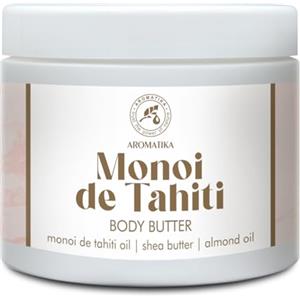 AROMATIKA trust the power of nature Burro Corpo Monoi de Tahiti 300 ml - Burro Corpo Crema con Olio Monoi de Tahiti & Olio di Mandorle - Burro di Karité - Idratante & Nutriente per la Pelle - Cura delle Mani - Aroma Esotico
